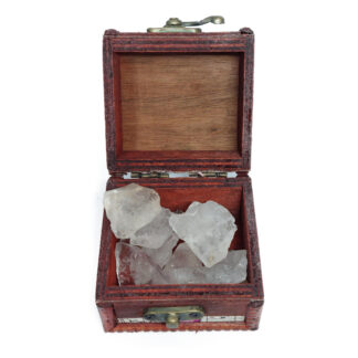 Cadeaubox Schatkist - Piraat -  ruw 1-3 cm Bergkristal edelstenen (ca. 100 gr)
