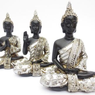 Thaise Boeddha set van 3 met elk Boeddha in een andere meditatie houding