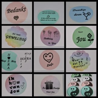 Stickers eigen ontwerp A. de Laar B/W