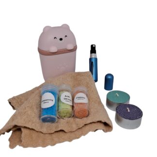 UITVERKOOP OP=OP - Relax Bundel Box Ontspanning : beren set - zeep set - parfumverstuiver
